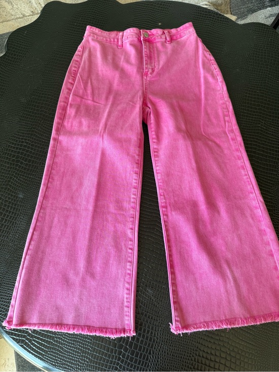 Zenana Outfitters Denim - Pink High-Rise Wide Leg Jeans